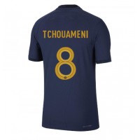 Francúzsko Aurelien Tchouameni #8 Domáci futbalový dres MS 2022 Krátky Rukáv